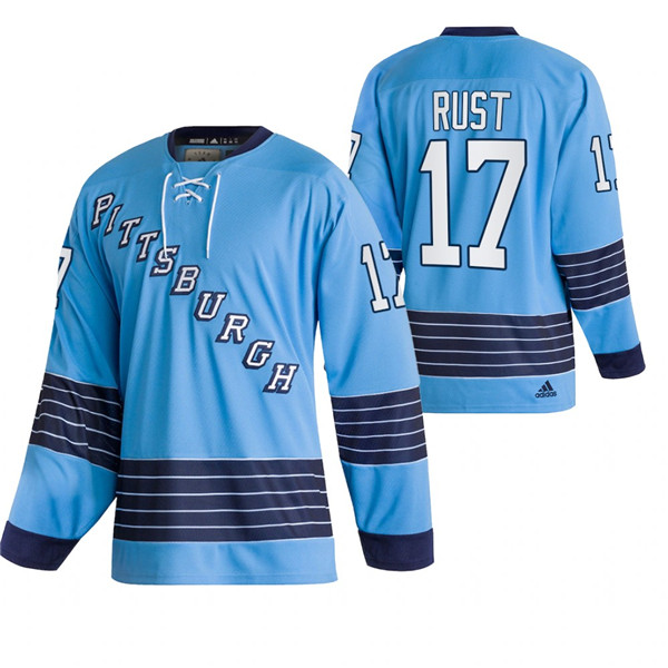 Men's Pittsburgh Penguins #17 Bryan Rust 2022 Blue Classics Stitched Jersey Men's Pittsburgh Penguins #17 Bryan Rust 2022 Blue Classics Stitched Jersey
